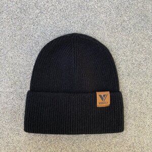 VGOGFLY Cuffed Beanie Hat Men's Black Ribbed Cap Winter​​